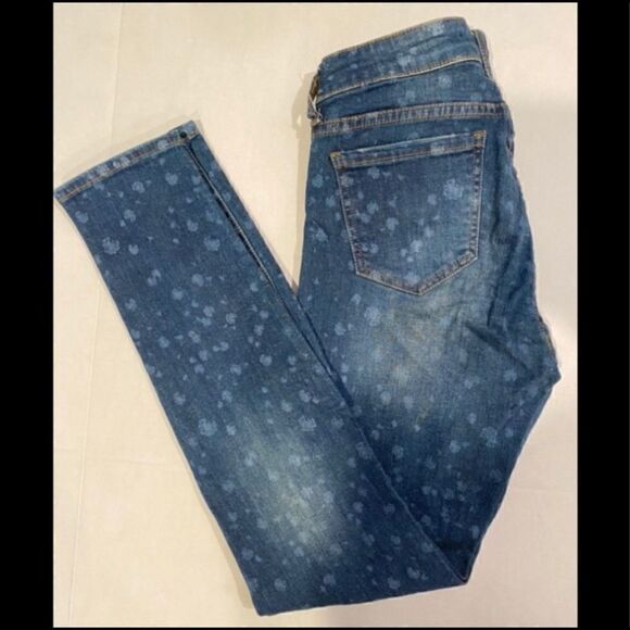 STS BLU PIPER MID RISE SKINNY DANDELION PRINT JEAN - Picture 1 of 8